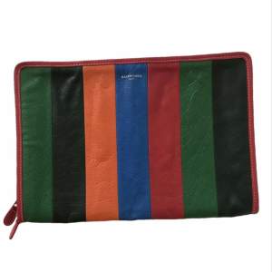 Balenciaga SS17 Multicoloured striped bazar pouch/ clutch  Passar en MacBook 
