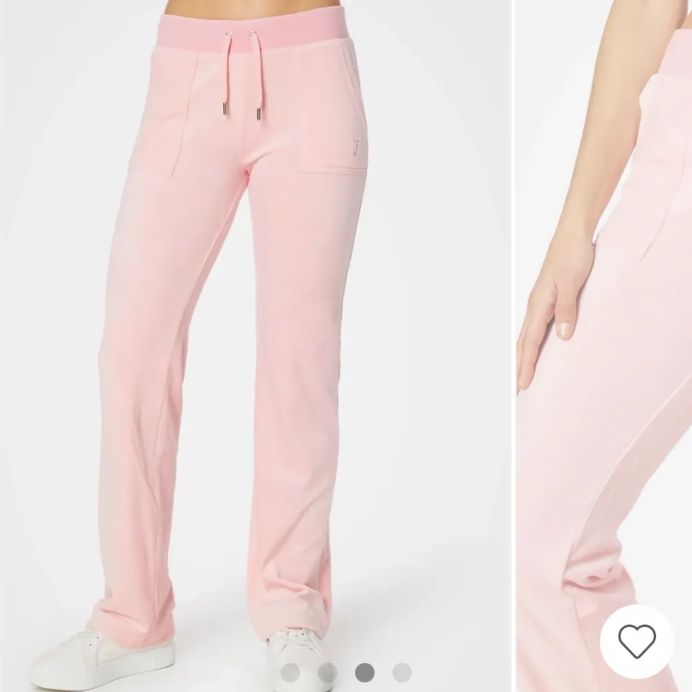 Jättefina babyrosa juicy couture byxor säljer för att de har blivit för stora, storlek M, köpte för 1200 säljer för 450, kom privat för flera bilder💗. Jeans & Byxor.