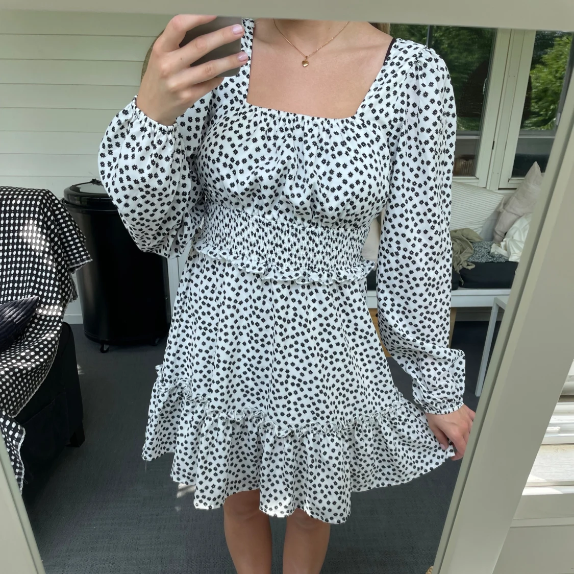 Mönstrad miniklänning - 90