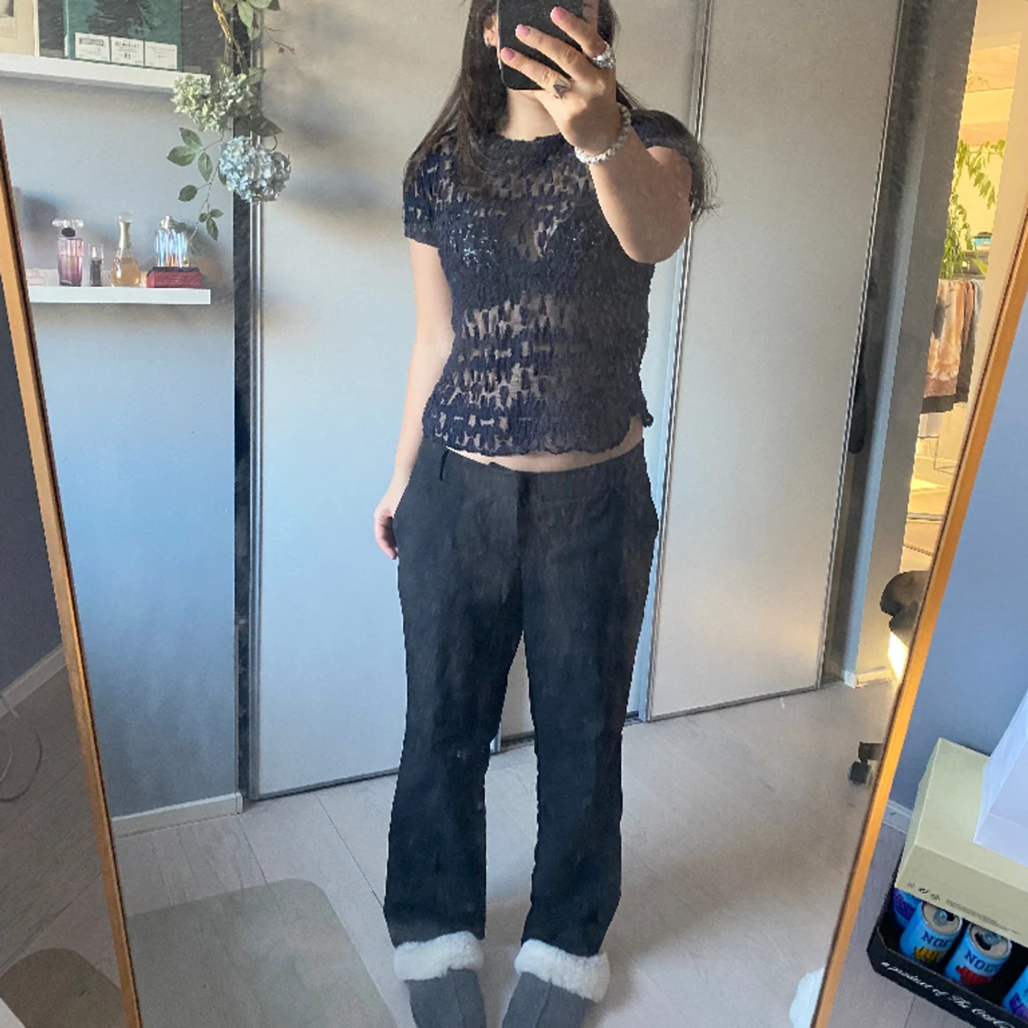 Lågmidjade kostymbyxor  - 90