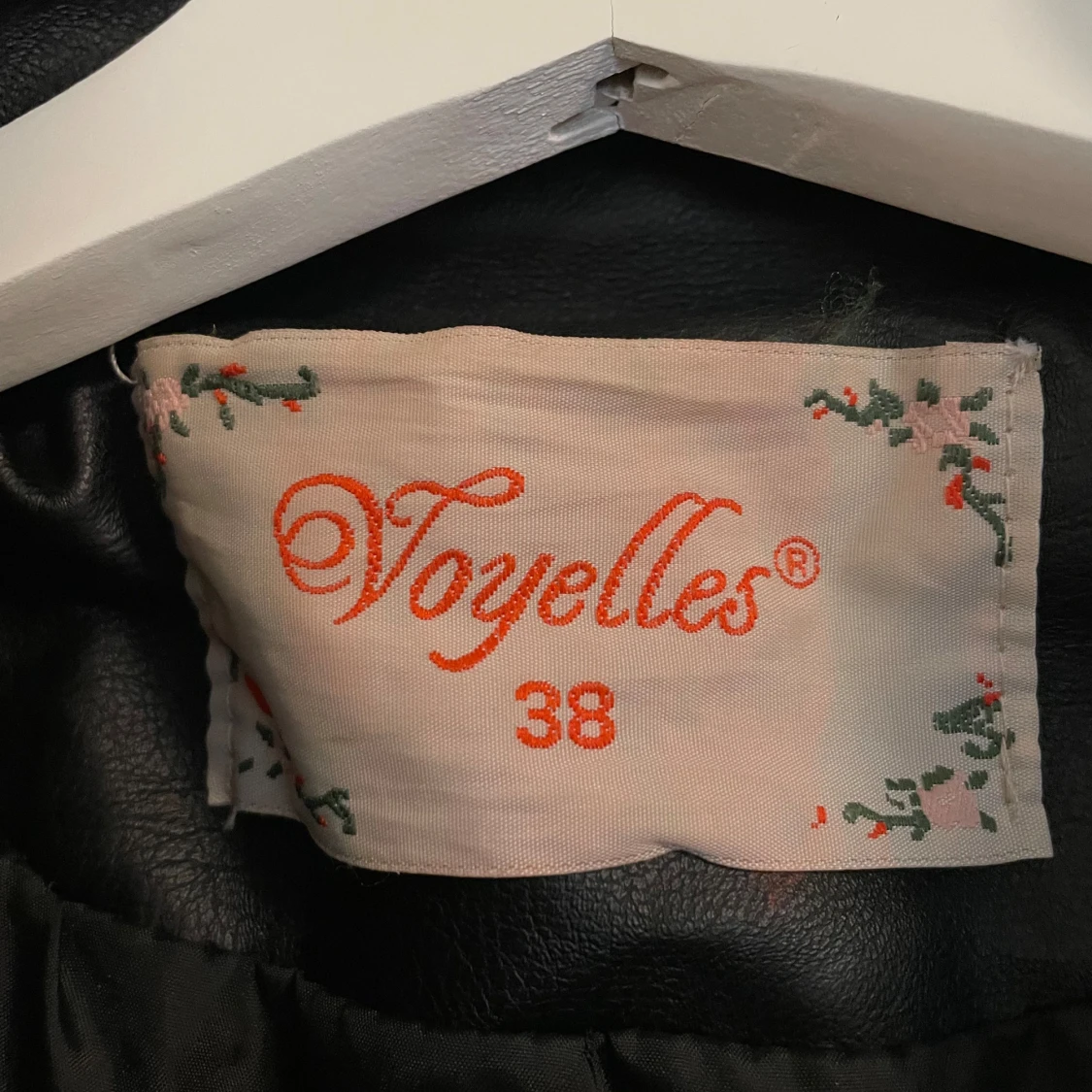 Svart Läder motorcykel jacka  - 91