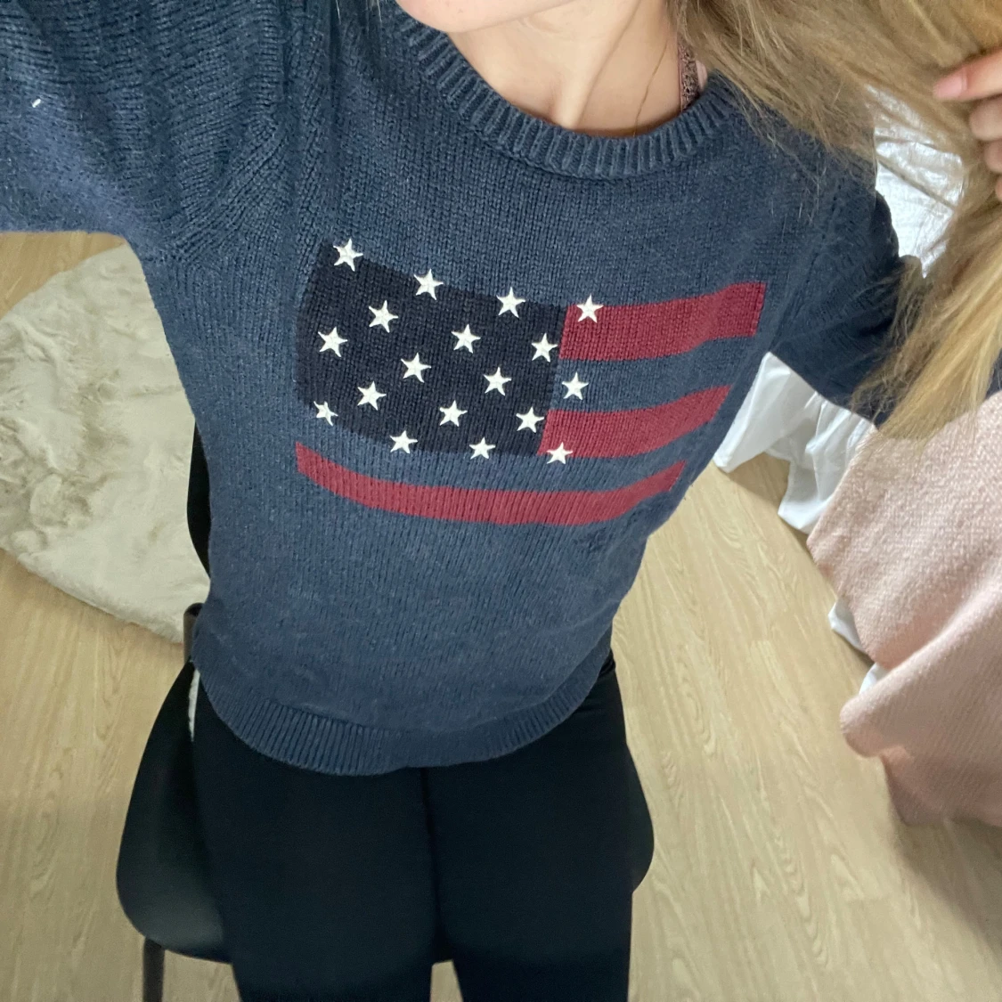 Blå lexigton tjocktröja☺️ - 91