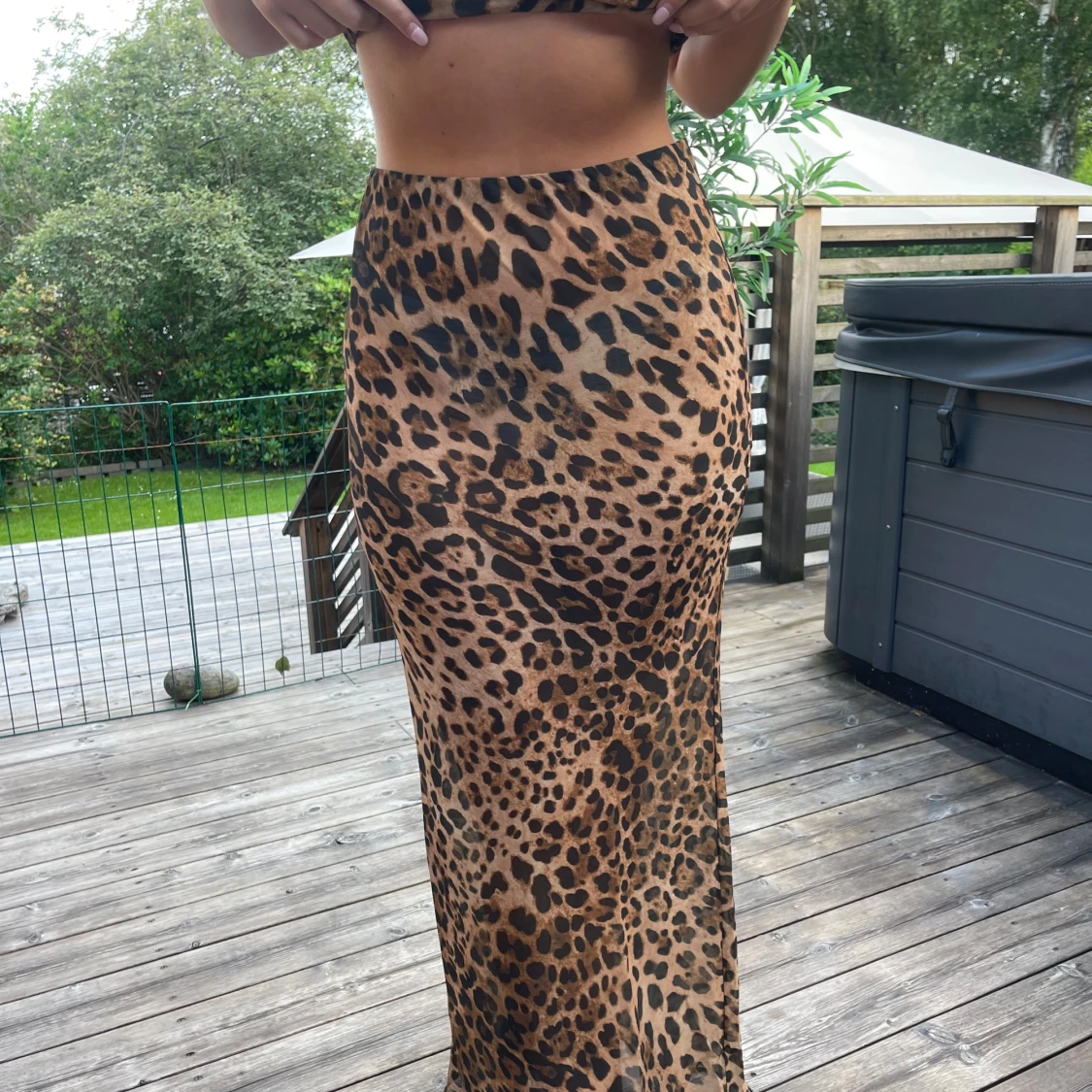 Leopardmönstrad kjol  - 90