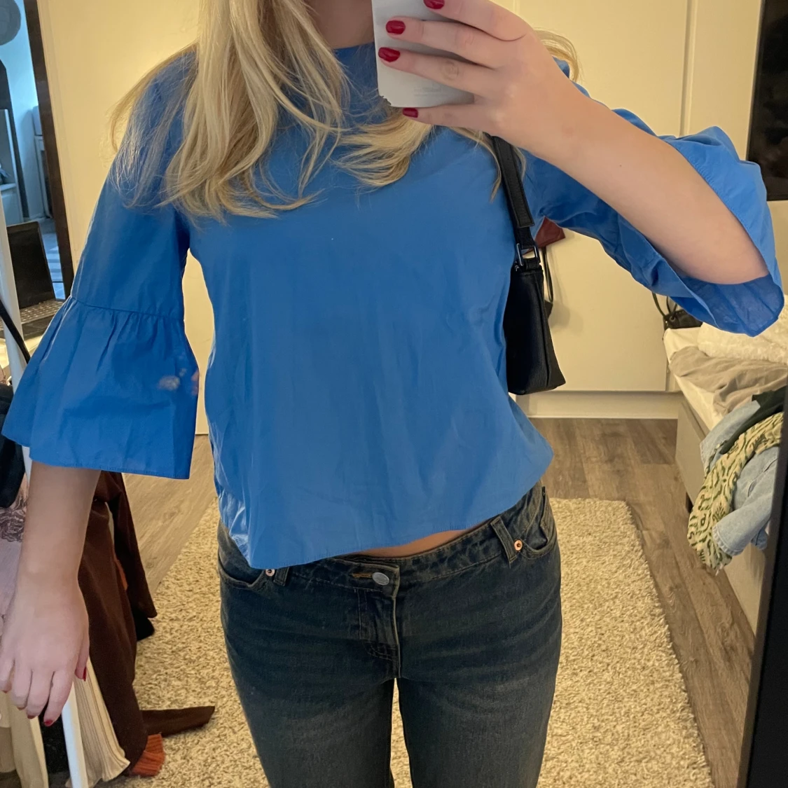 Blå topp/blus - 90