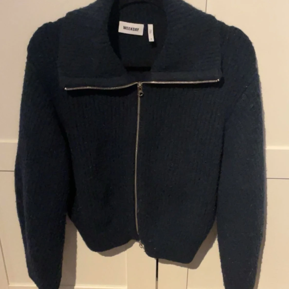 Stickad zip up tröja  - 91