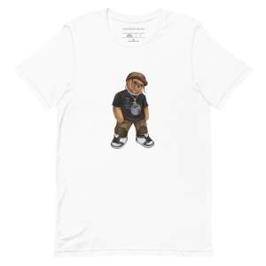 Vit T-shirt från Fashion Bear med ”Travis bear” trycket, bra skick med nypris på 599kr