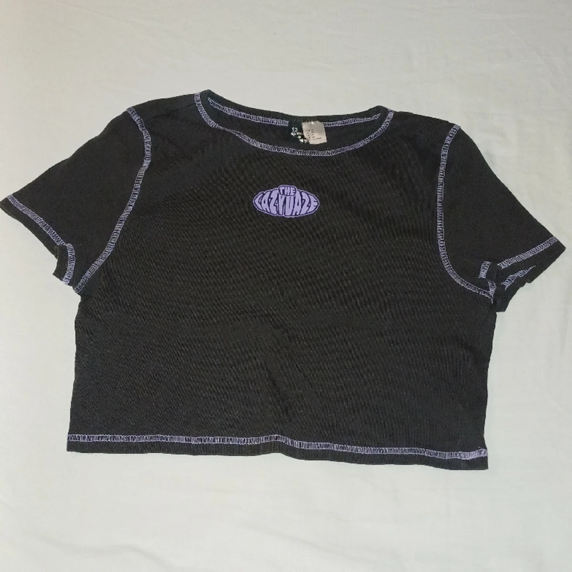 Svart Magtröja med lila mönster  - 90