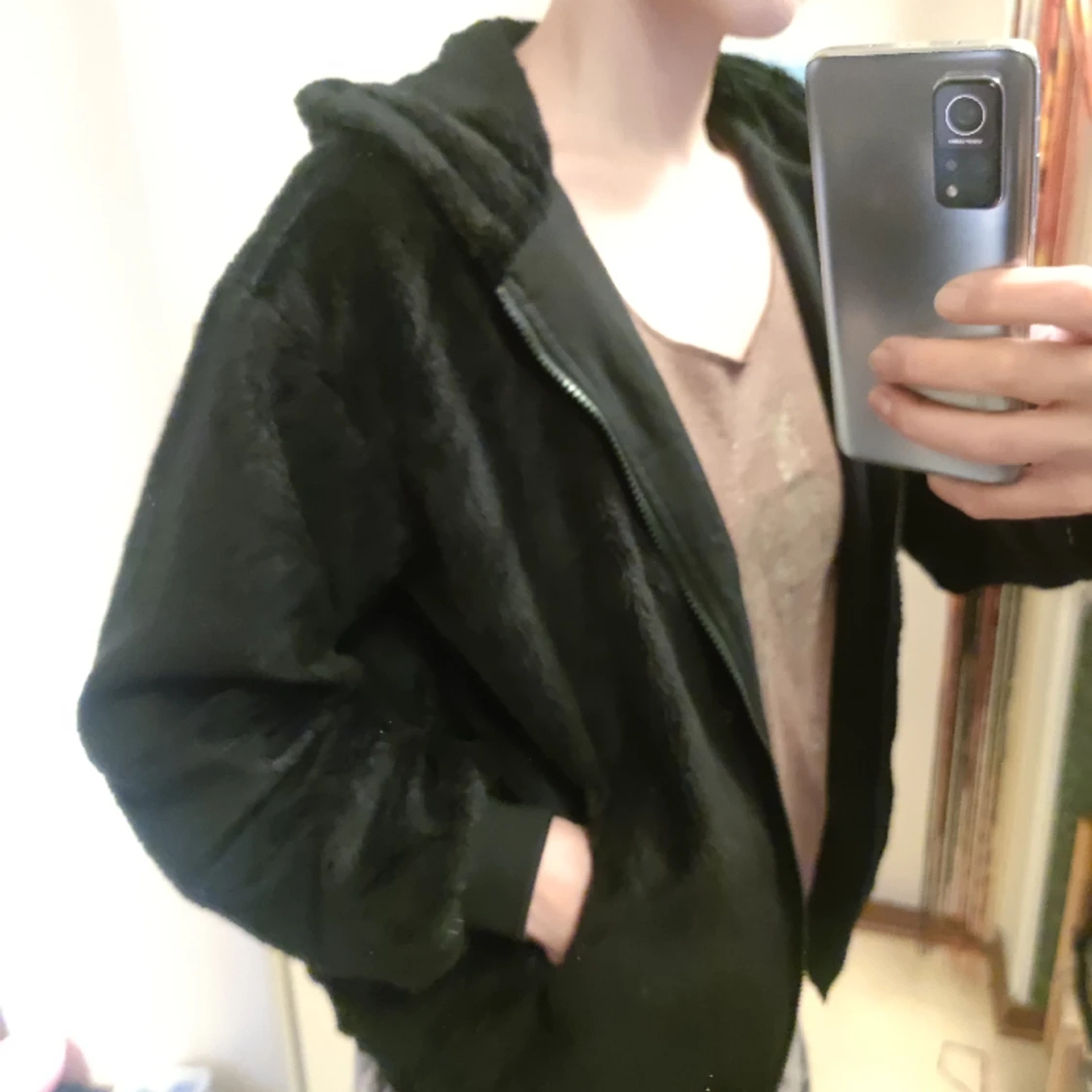 Oanvänd ny jacka vändbar - 90