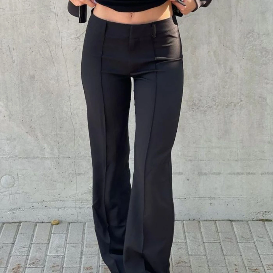 Lågmidjade kostymbyxor 