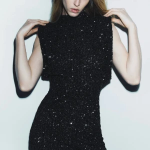 Paljettklänning Zara - Skit snygg paljettklänning från Zara. Slutsåld på hemsidan!! Strl S.  Helt ny, prislappar kvar 💖 nypris 699kr. 