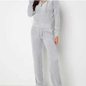 Ljusgrå byxor - Säljer mina jättefina ljusgråa juicy byxor i bra skick, säljer då det inte kommit till användning så mycket❤ 