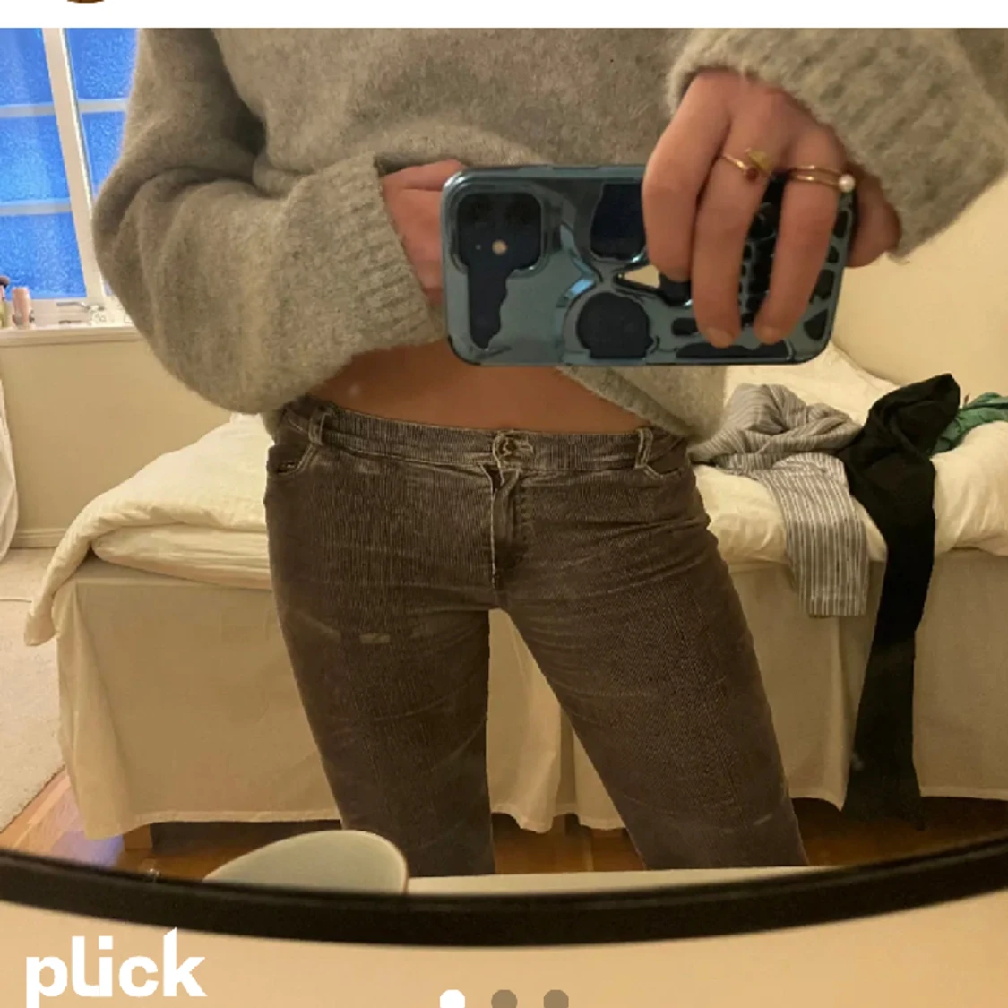 Grå manchesterjeans!!