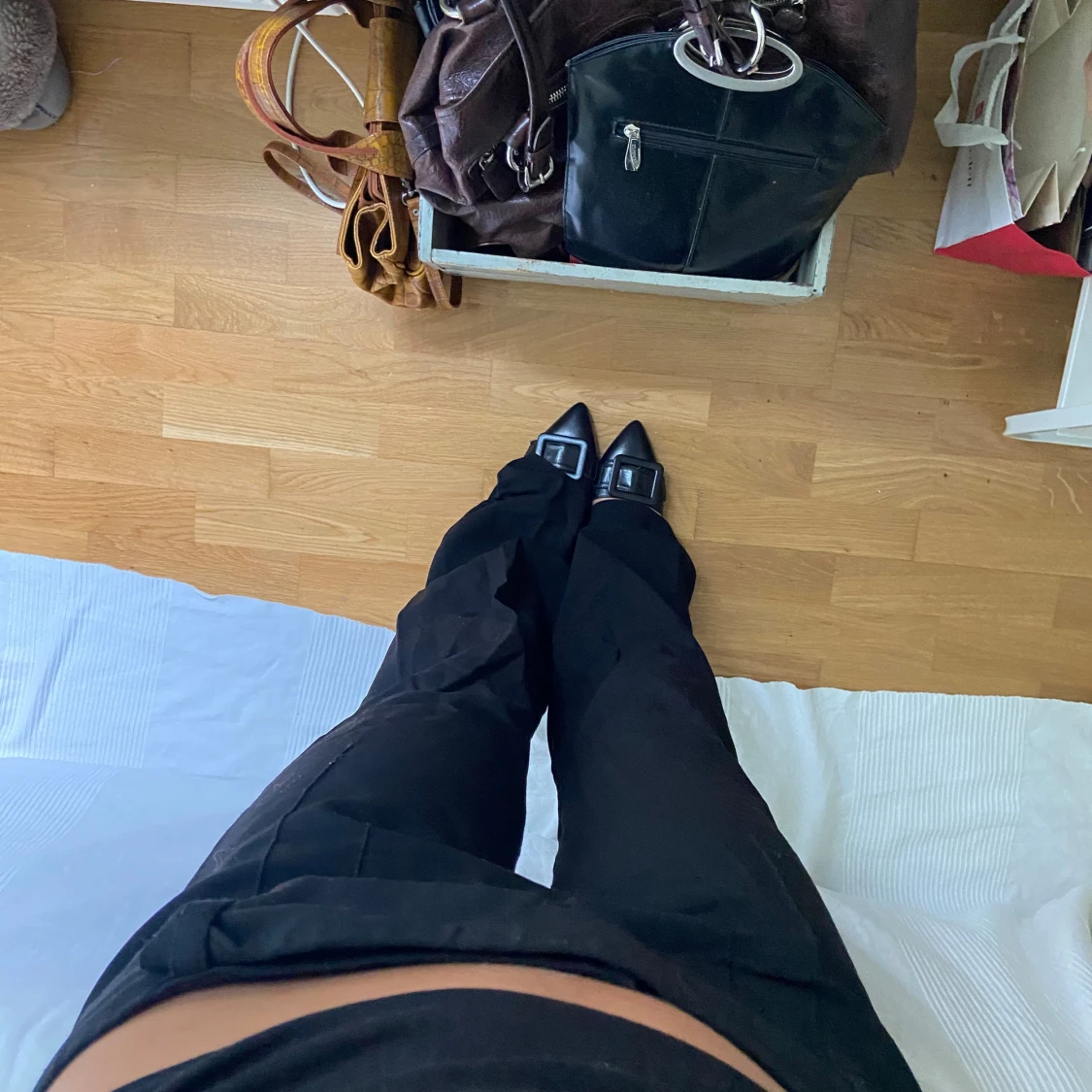 Lågmidjade kostymbyxor 