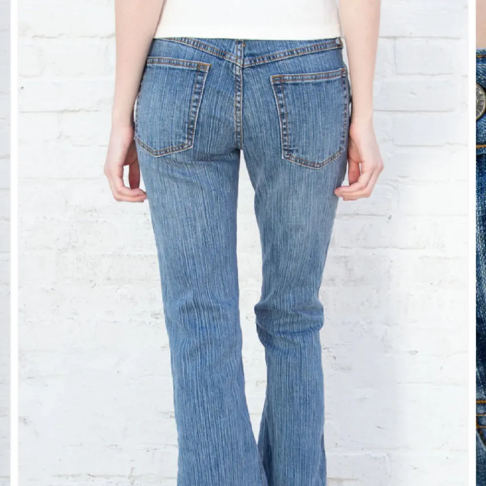 jeans från brandy melville köpta för 480kr på deras hemsida. de är uppsydda och passar mig bra som är 160 ish. (första bilden lånad). Jeans & Byxor.