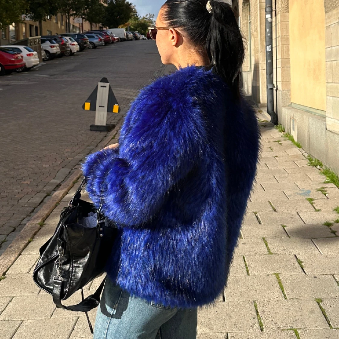 Blå pälsjacka🛫🛫🛫 - 90