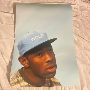 Tyler the creator Wolf affisch - Mått: 51x76cm Lite tillknöglad på små ställen, ingen som märks av när den sätts upp och är utplattad Gjord i tjockt papper  Kommer att skickas i kartongrulle som är till för att frakta affischer