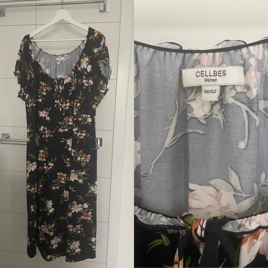 Sommarklänning, blommig 2xl