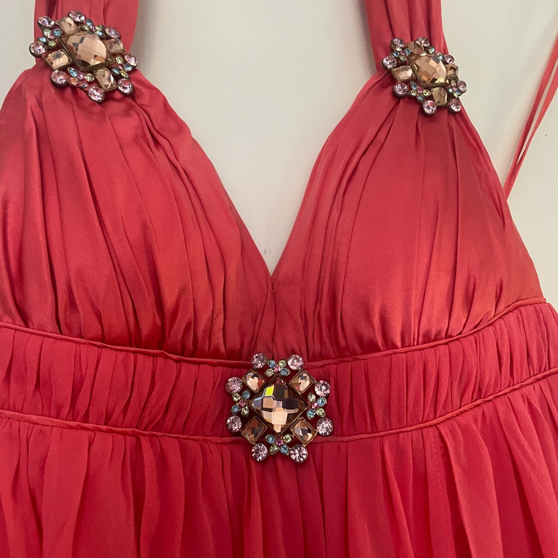 Dazzling Peach Party Dress - 90