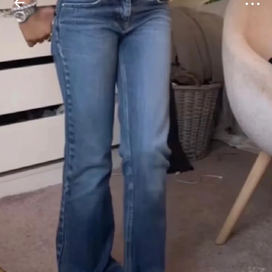 Lågmidjade bootcut jeans - 92
