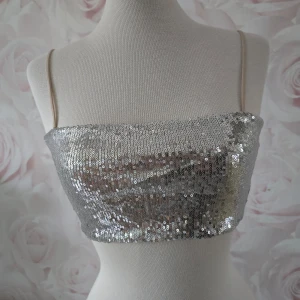 Paljett top - Kort topp med paljetter. Fint skick. Inget att anmärka på. 