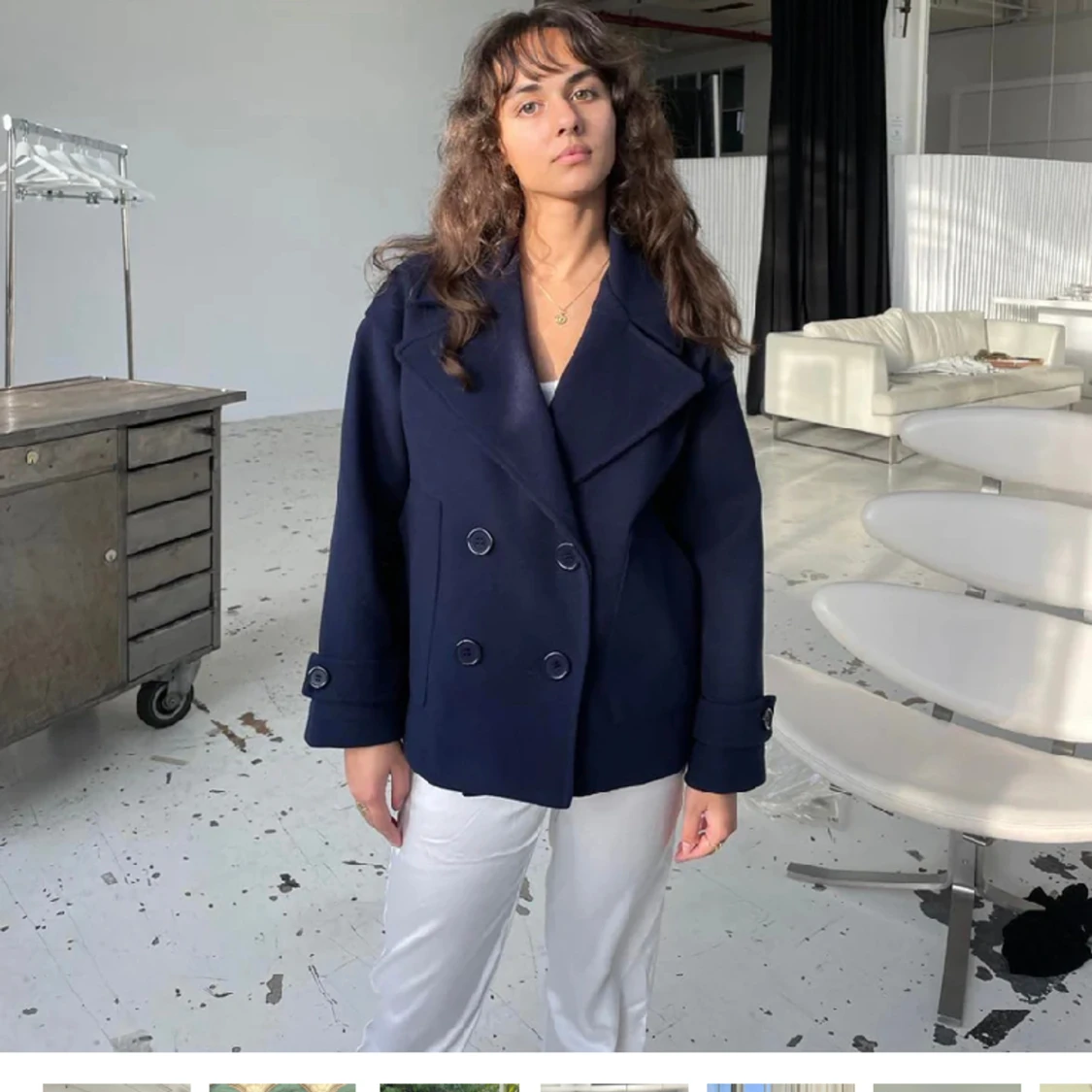 Mörkblå kappa - 90