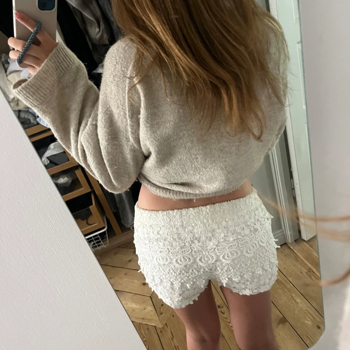 Vita spetsshorts  - 93