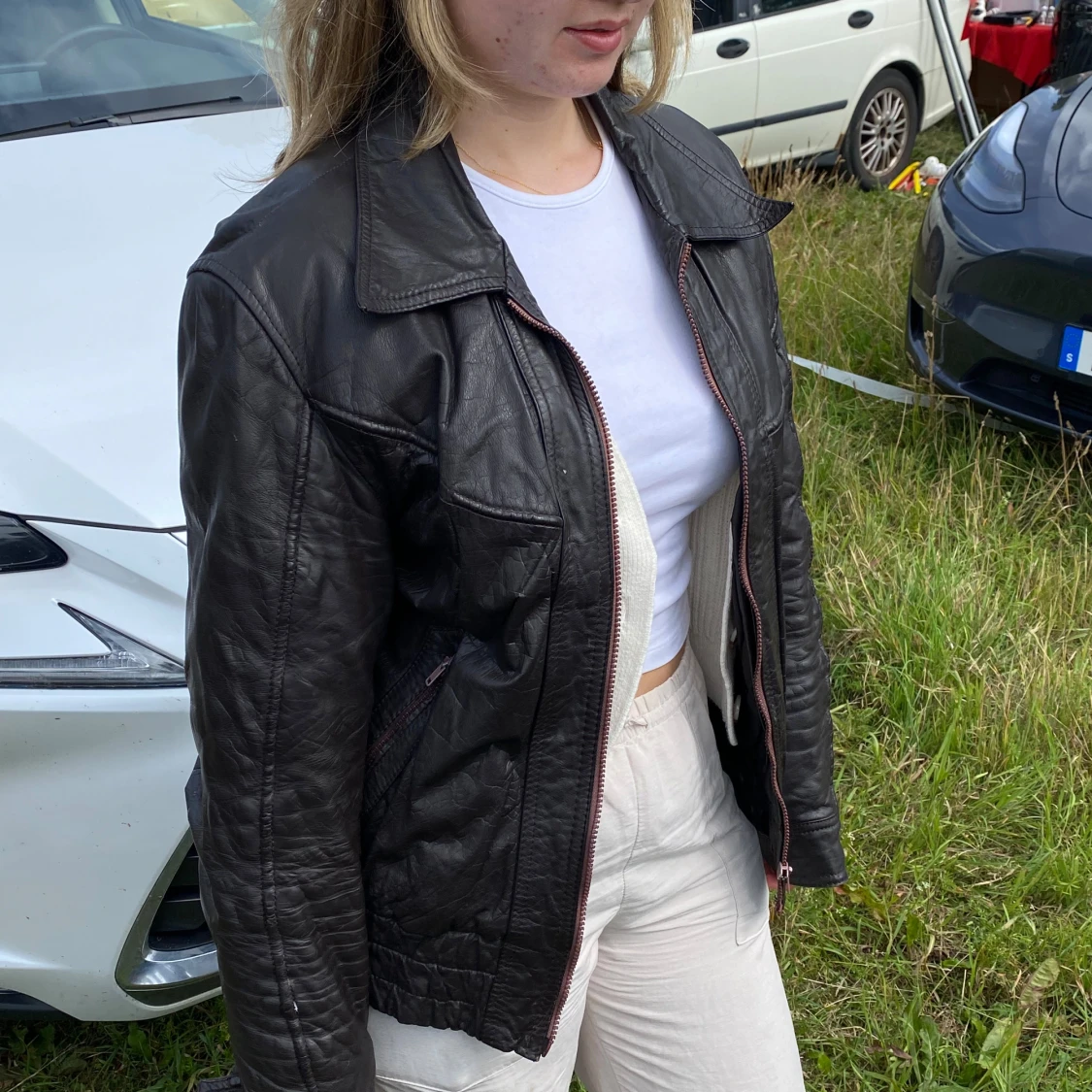 Vintage skinnjacka - 92