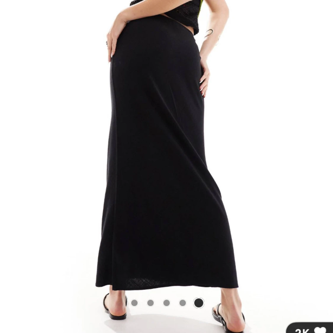 Maxikjol i linneblandning - 91