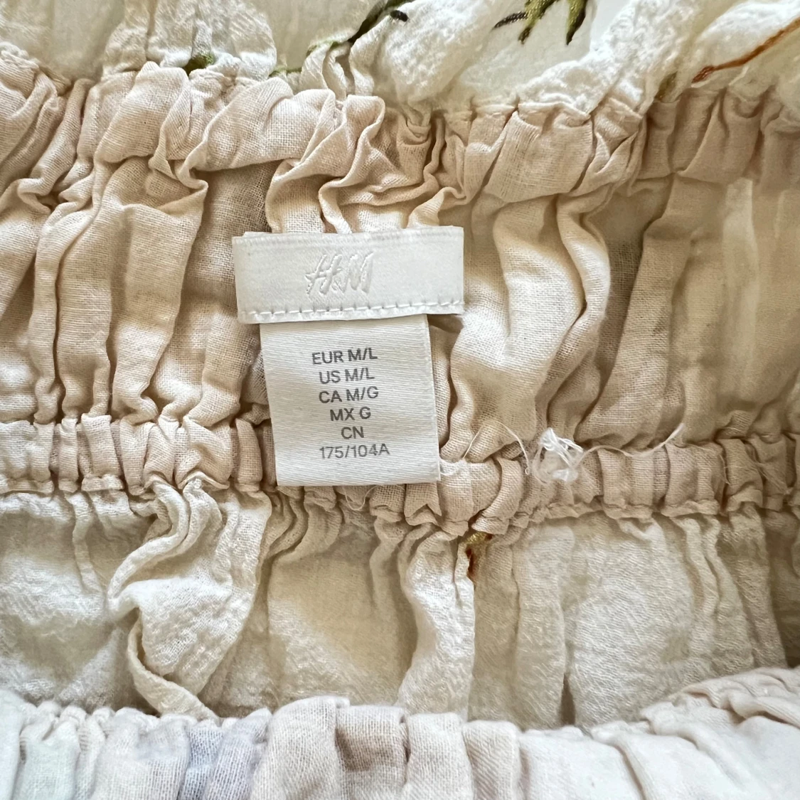 Beige blommig bandeau - 91