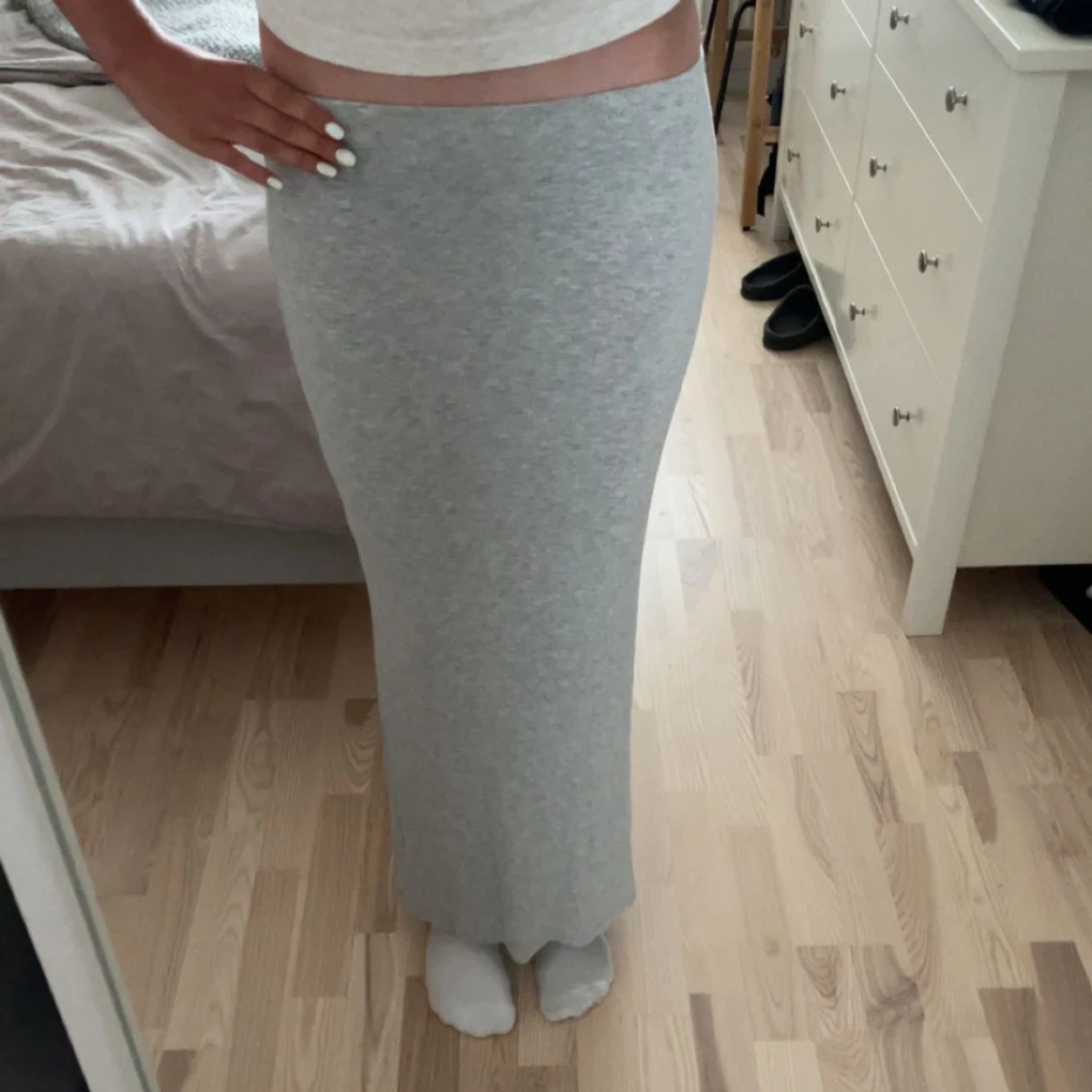 Grå lång kjol💕