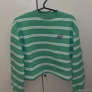 Grön och vit sweatshirt - Grön och vit sweatshirt från Junkyard. Endast använd 3 gånger, jättefint skick! 