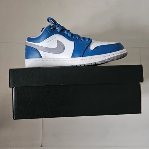 Air Jordan 1 Low True blue stl 41 - Air Jordan 1 Low True blue. Storlek 41. Använda ett fåtal gånger. I bra skick. Priset går att diskutera vid snabb affär.