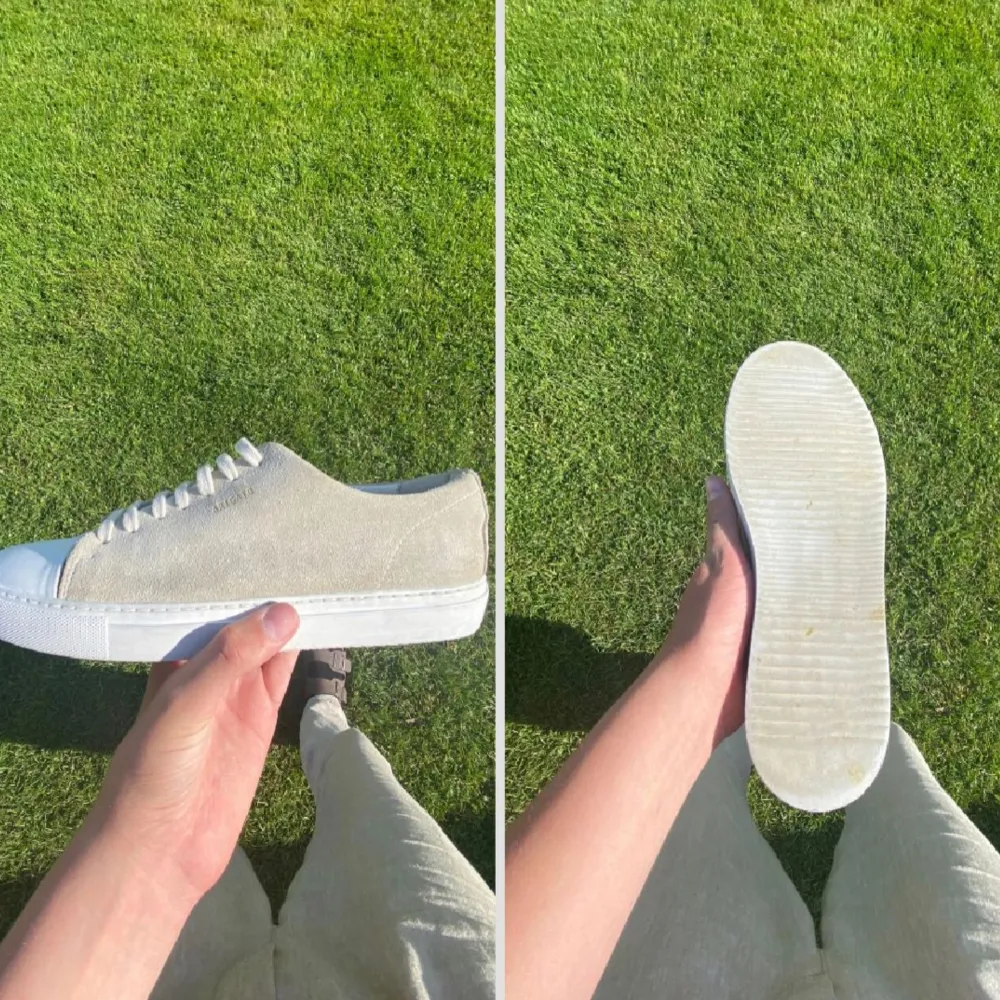 Säljer mina sköna Axel arigato skor som är helt slutsålda och dem produceras inte längre💯 Skick 6/10! Använt dom i en hel sommar💯Perrfekta inför sommaren☀️ Nypris: 2250kr Mitt pris: 1999kr! Hör av dig vid minsta fråga eller fundering🤗. Kengät.