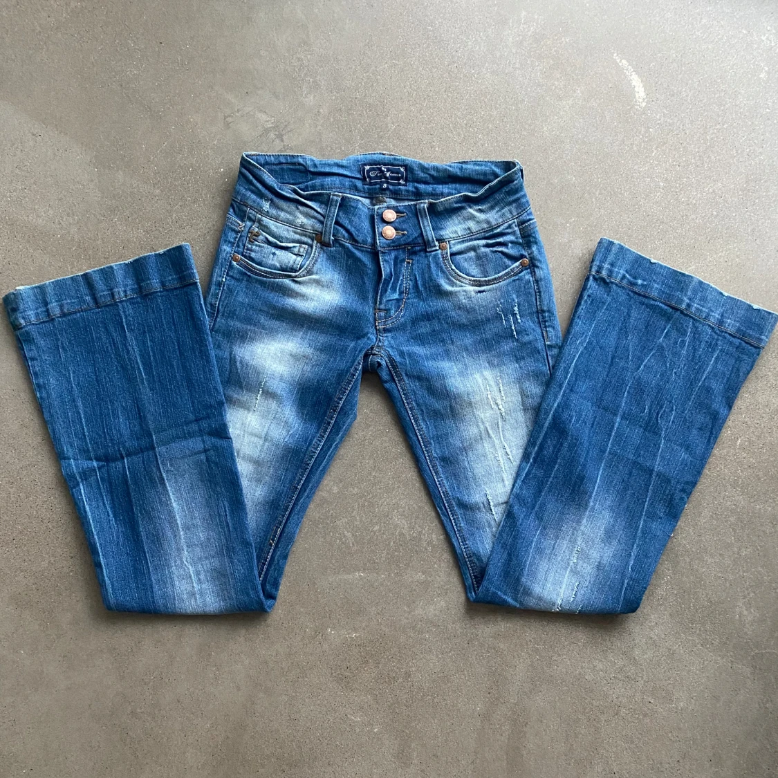 Lågmidjade bootcut jeans - 91