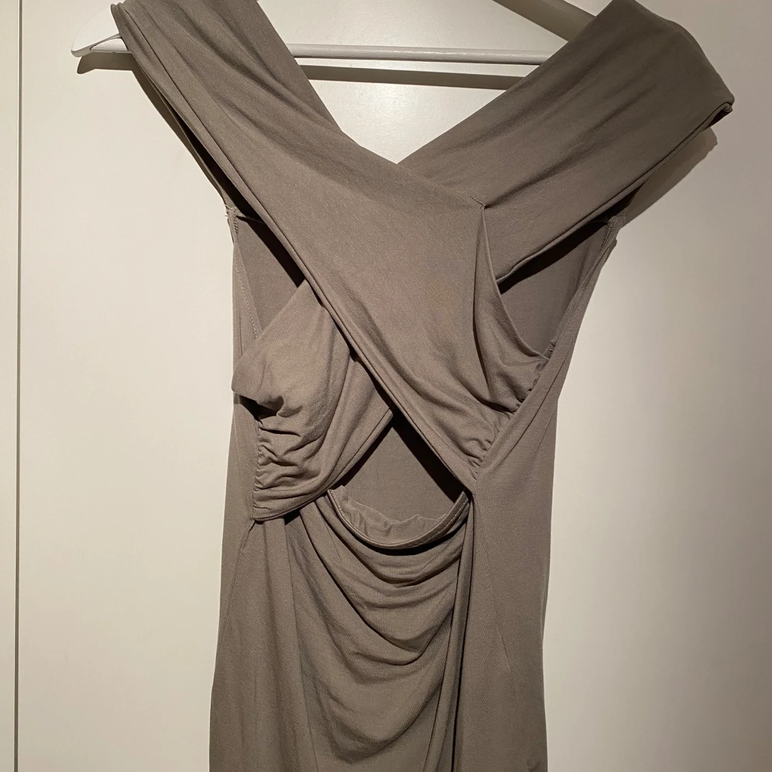 Soft touch wrap top grön