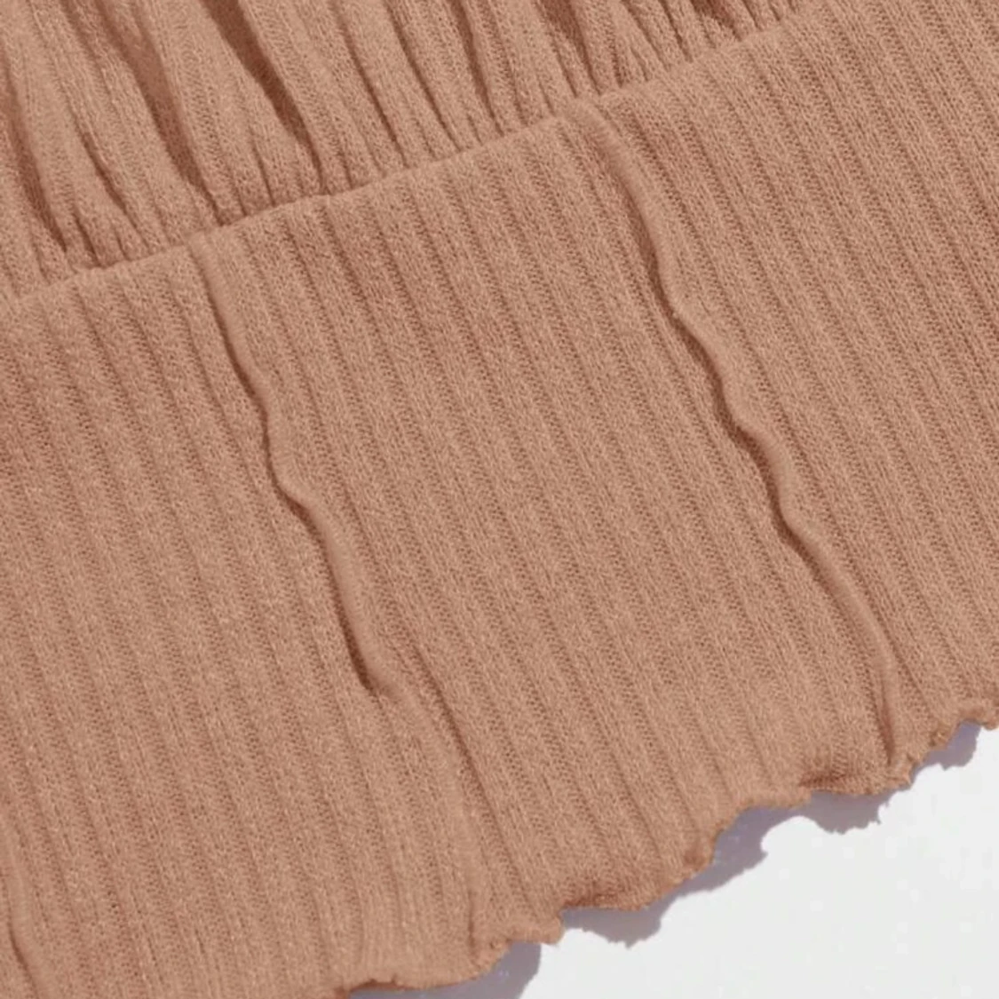 Beige ribbad linne - 92