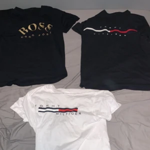 Hugo boss t-shirt/ Tommy hilfiger en svart och en vit t-shirt - Alla t-shirt storlek S Använda några gånger Man kan köpa 1 t-shirt om man vill  Priset är för alla t-shirt Vill man köpa bara 1 så diskuteras pris