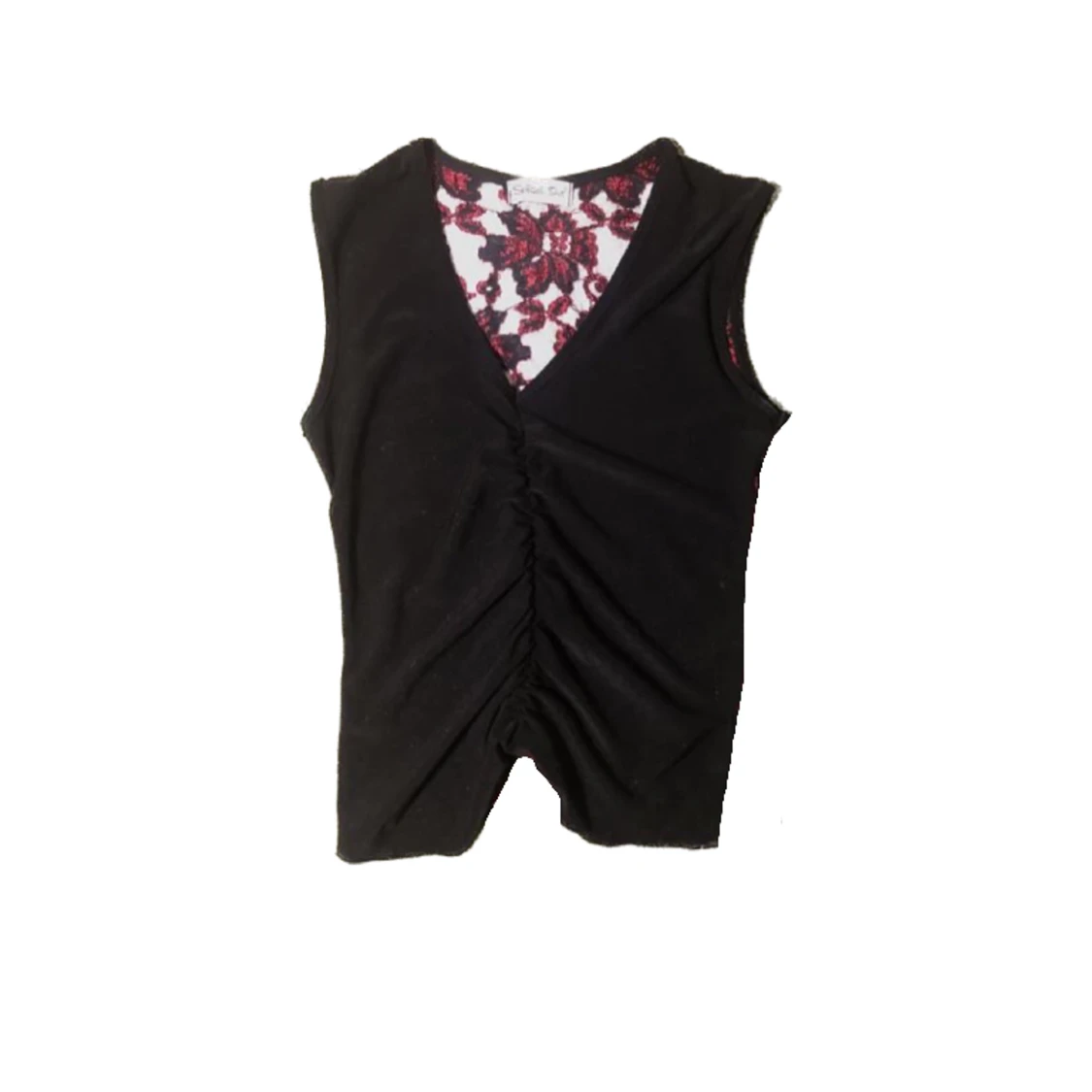 Svart fest topp med spets i ryggen💋 - 90