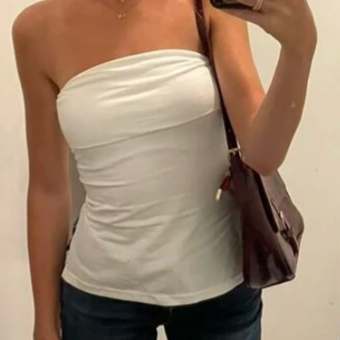 Vit tube-topp - 90
