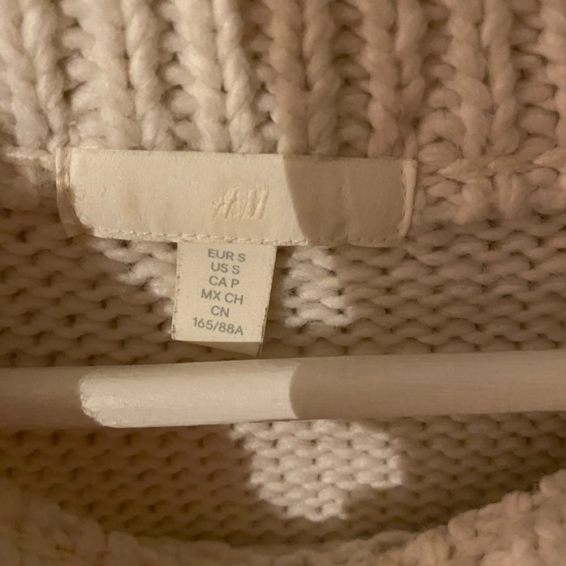 Vit stickad tröja - 90