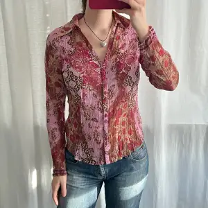 Rosa mönstrad skjorta / blus från Marks & Spencer. Inga defekter 💞💞