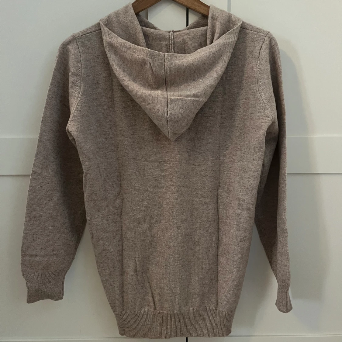 Beige 100% kashmir Hoodie - 91