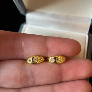 Gold plated on brass + zirconia stones + brand new