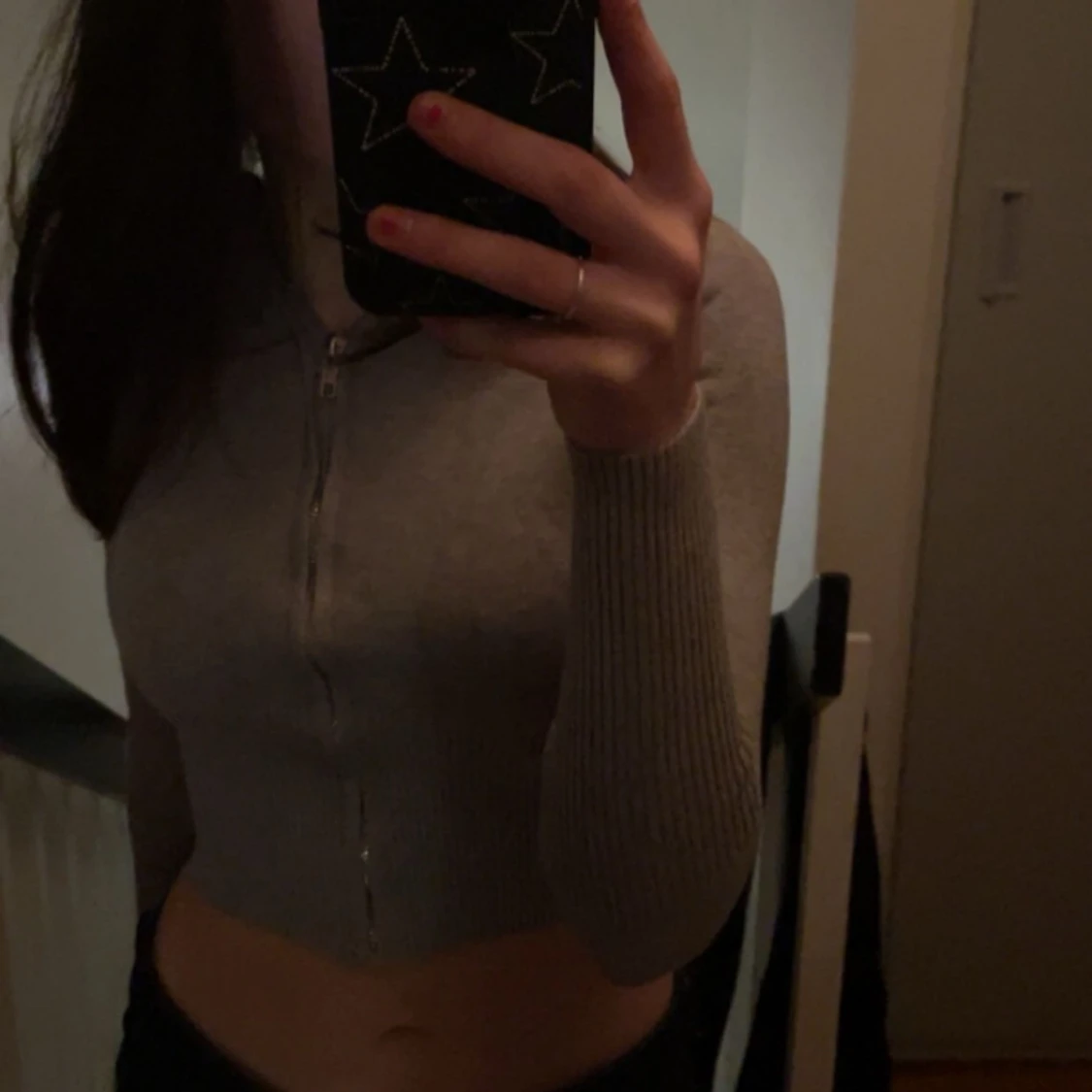 Grå tight kofta  - 90