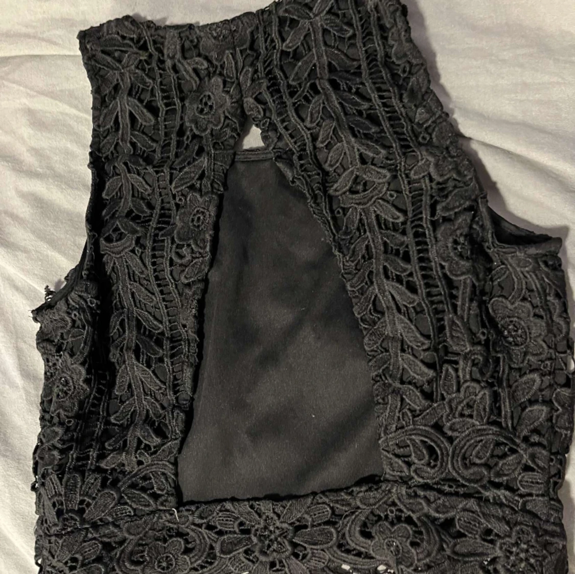 Svart spets top - 90