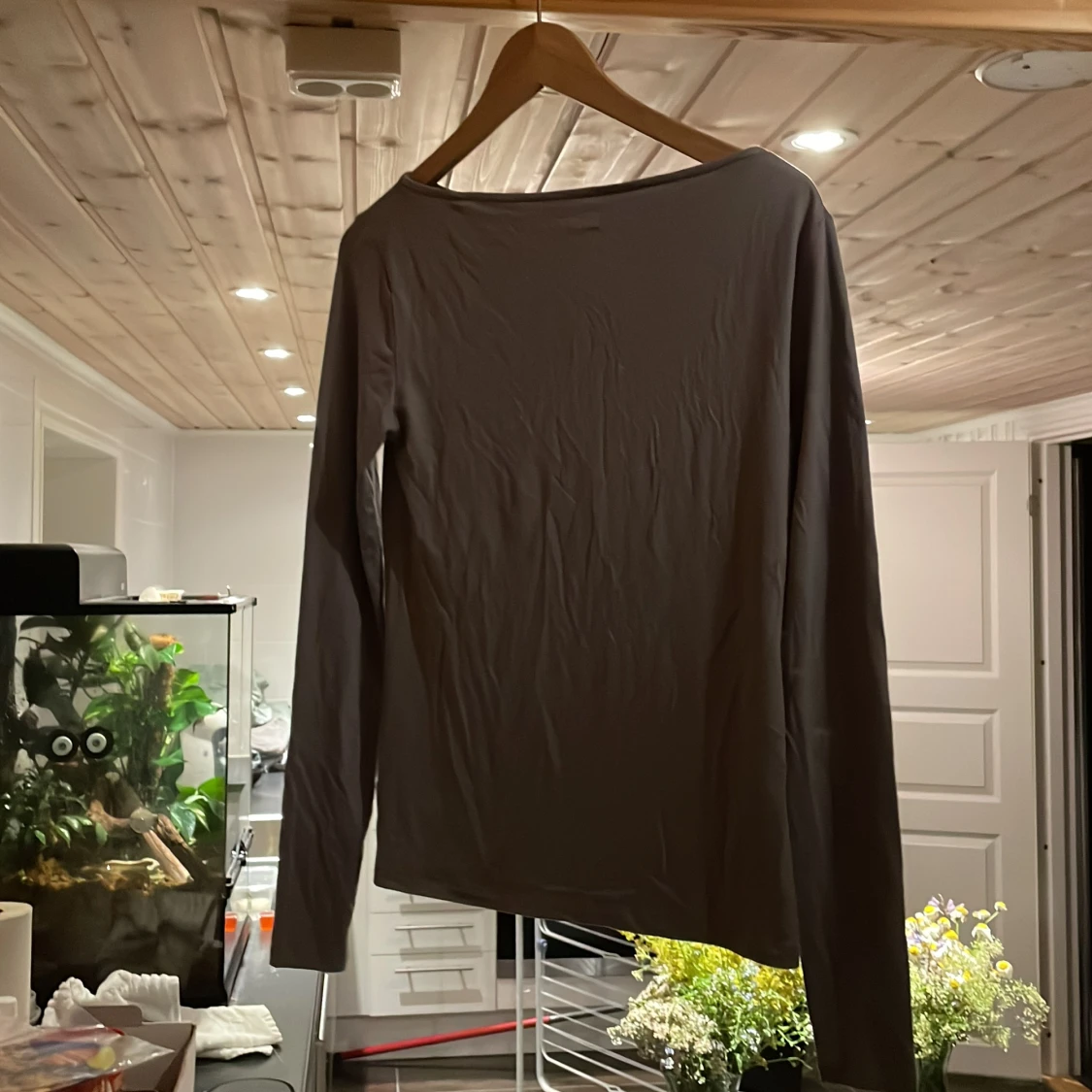 Grå långärmad tröja  - 90