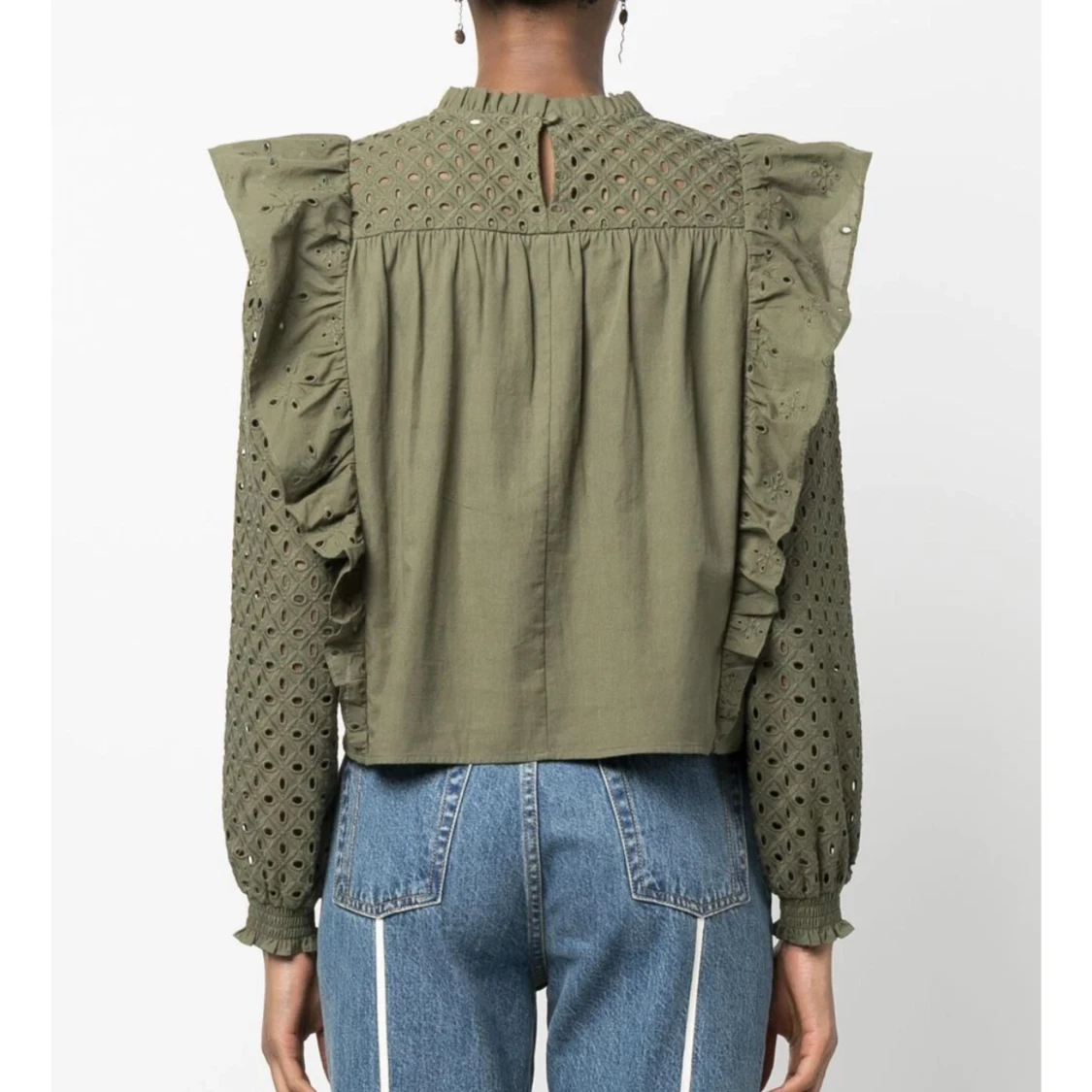 Maje cut out ruffle detail blouse  - 91