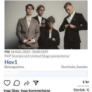 Hov1 early entré/etrance - SÖKER HOV1 early entré! KAN BETALA HUR MYCKET SOM HELST❤️ Har en vanligt biljett som ja kan byta mot early entré, SÅKLART betalar jag pengar emellan!❤️❤️SNÄLLA SKRIV OM NI HAR EN ÄVEN OM NI ÄR OSÄKRA ATT SÄLJA❤️❤️ kram
