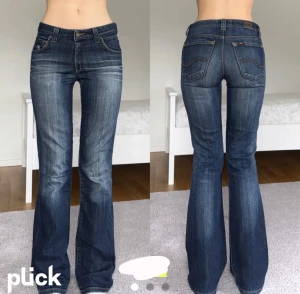Lee jeans - (Lånade bilder) Säljer dessa snygga jeans som jag iprincip fick nyss hem från plick men passade tyvärr ej!😩 Skulle säga att de är 36 i storleken! Modellen på bilden är 171cm lång!! Köpte de för 450kr och säljer de för samma pris! Köparen står för frakt💕💕💕