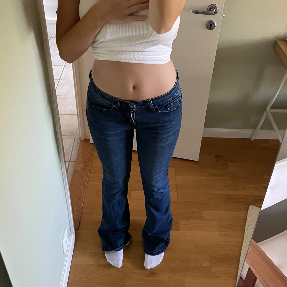 Lågmidjade bootcut jeans